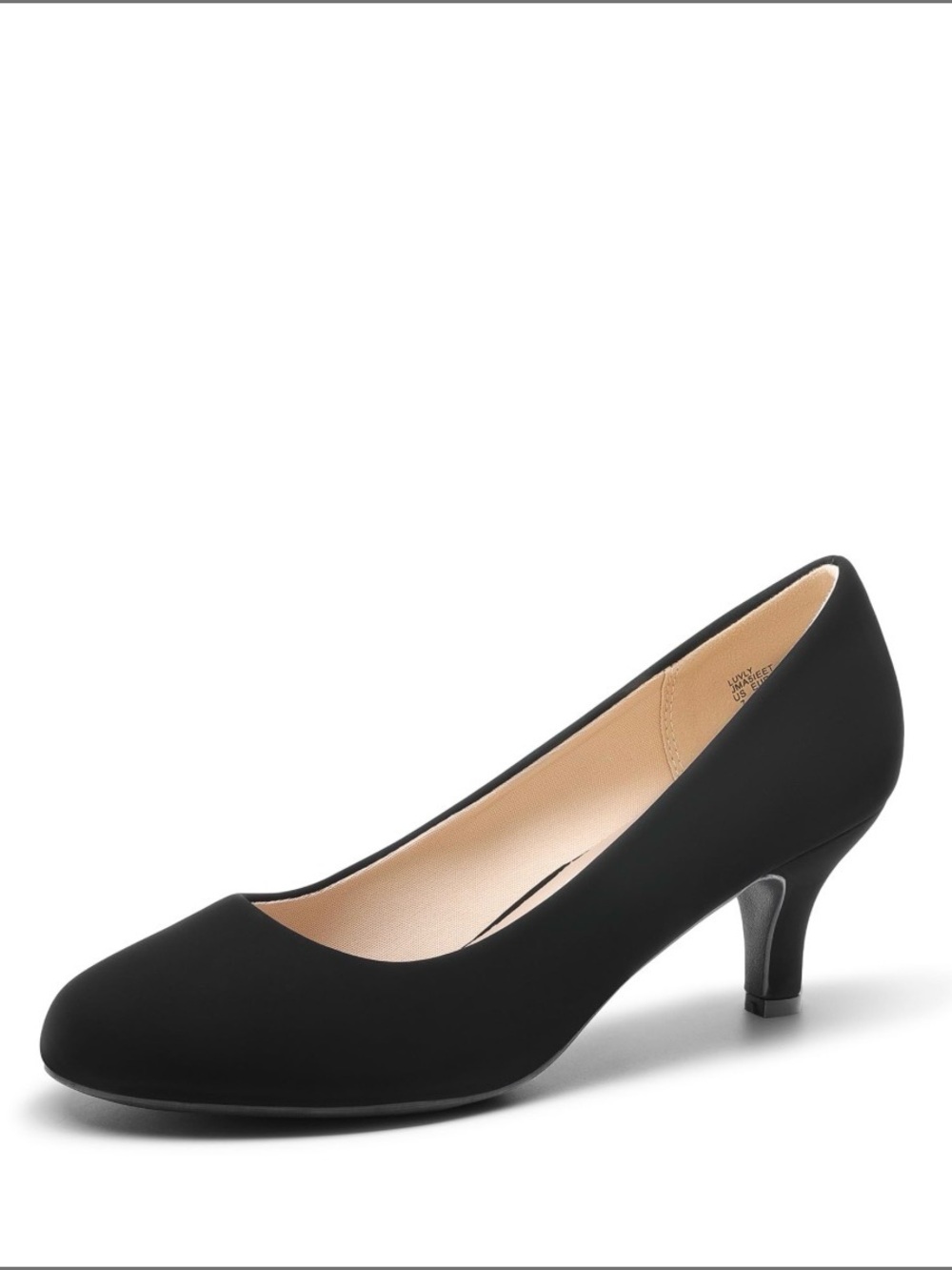 Classic Black Women's Mid Heel Pump